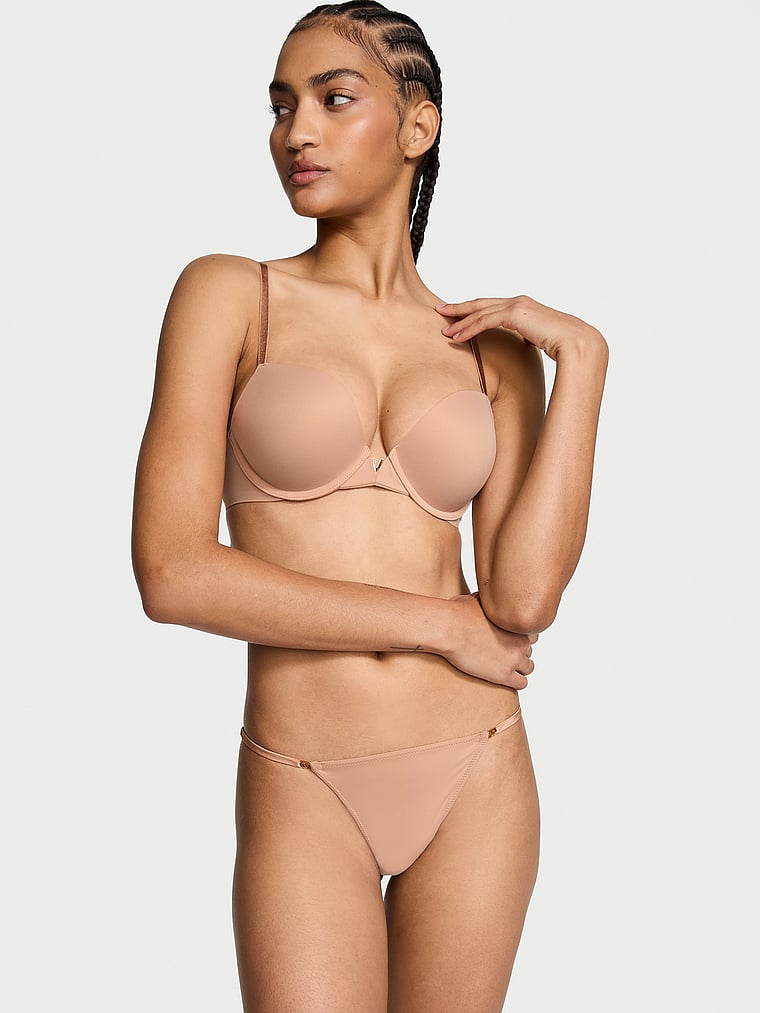 Victoria's Secret, Love Cloud Smooth Adjustable Thong Panty, onModelSide, 1 of 4