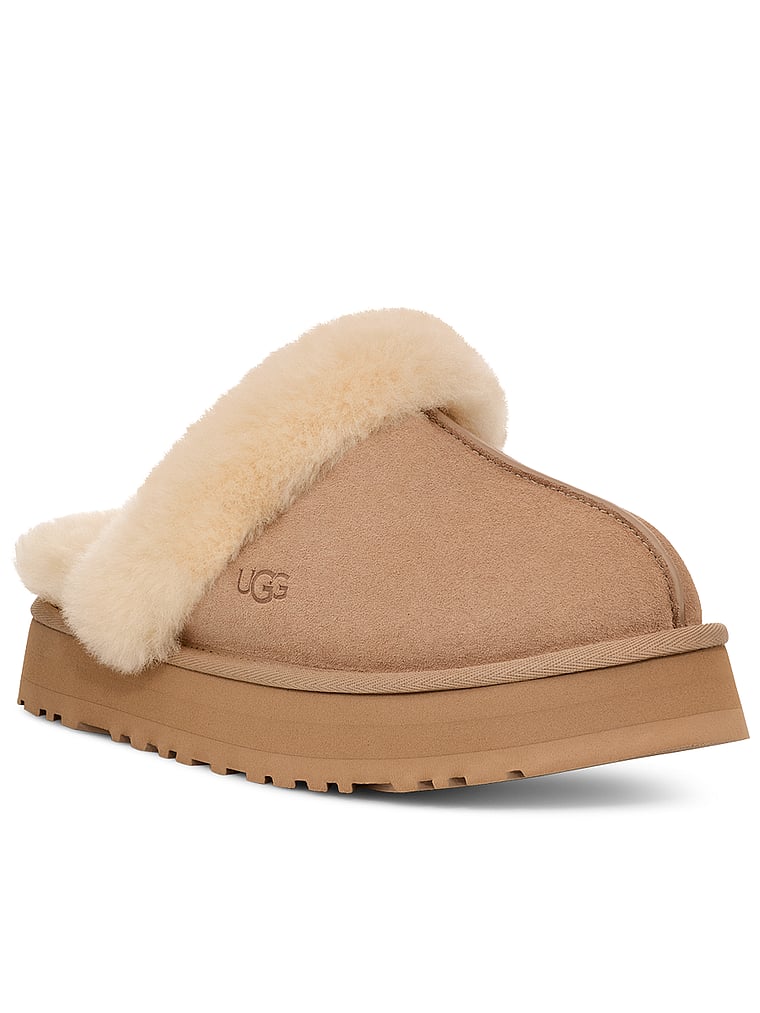 UGG® Disquette Slippers, Sand, onModelBack, 2 of 3