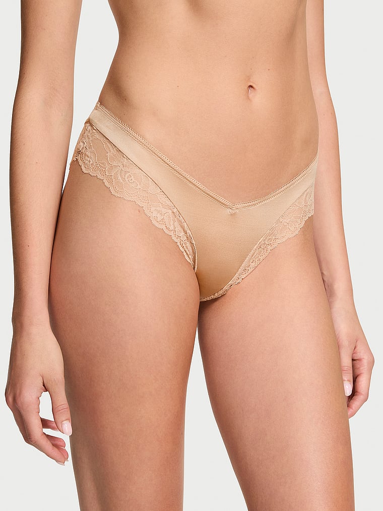 Rose Lace Crotchless Cheeky Panty