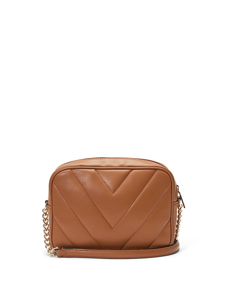 Victoria's Secret, Victoria's Secret Crossbody Camera Bag, Brown, onModelBack, 3 of 5