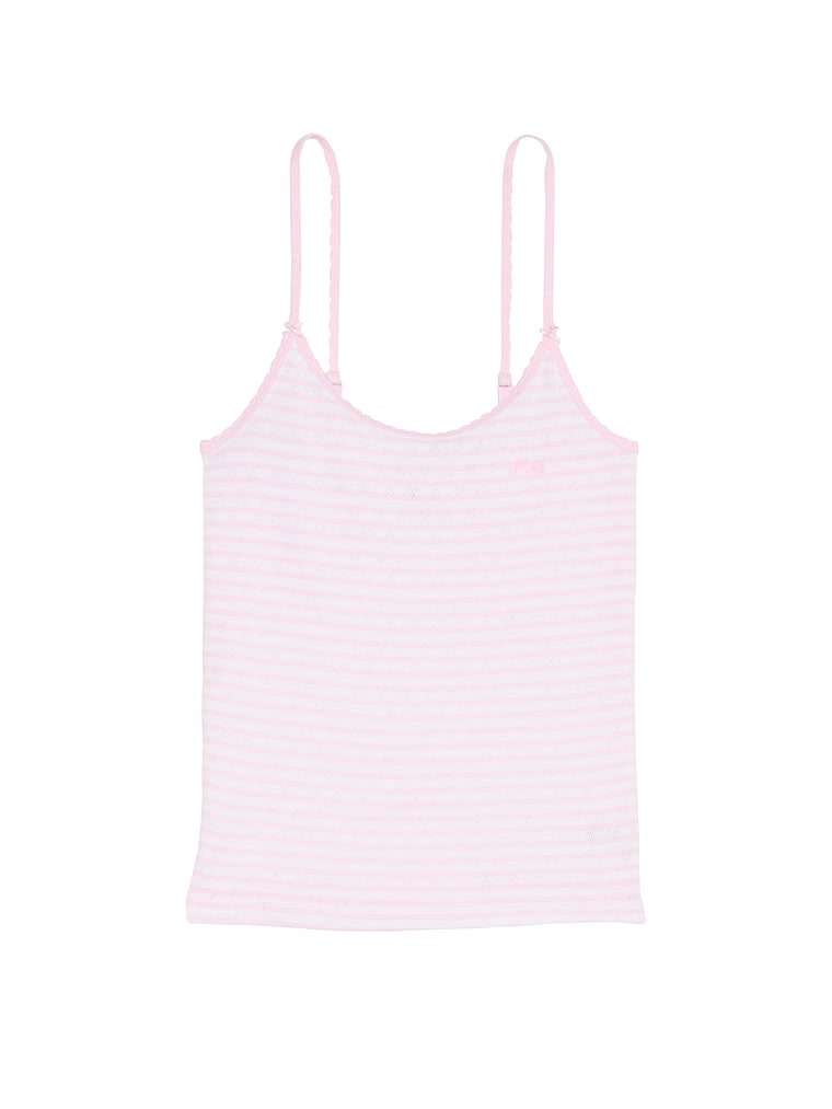 PINK Pretty Perfect Tank Top, Pink Tulip Stripes W/ Hearts, offModelFront, 3 of 4