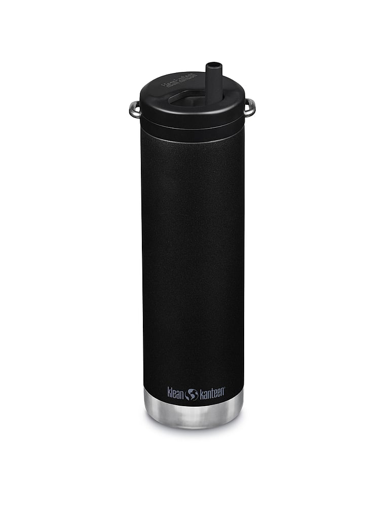 Klean Kanteen 20oz TKWide Insulated Water Bottle with Twist Cap, Black, onModelFront, 1 of 3