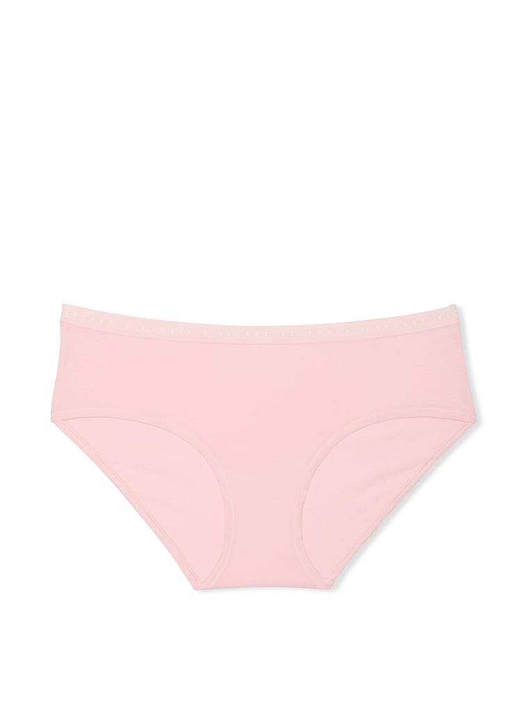 Victoria's Secret, Victoria's Secret Stretch Pointelle Hiphugger Panty, Pretty Blossom, offModelFront, 3 of 3
