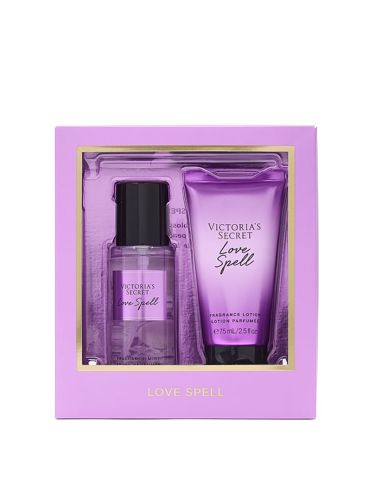 Victoria's Secret, Body Fragrance Fragrance Mist 2-Piece Gift Set, Love Spell, onModelFront, 1 of 3