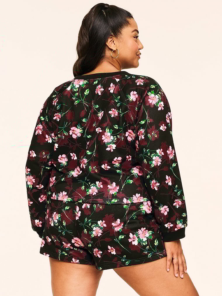 Victoria's Secret, Adore Me Lesley Lounge Set, Ethereal Whisper Floral, onModelBack, 2 of 4