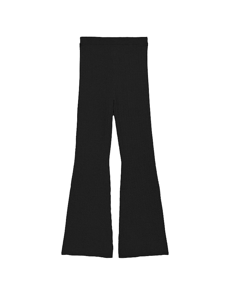 Buy Luxe Cable Knit Flare Lounge Pants Black Order Bottoms Online buy-luxe-cable-knit-flare-lounge-pants-black-order-bottoms-online