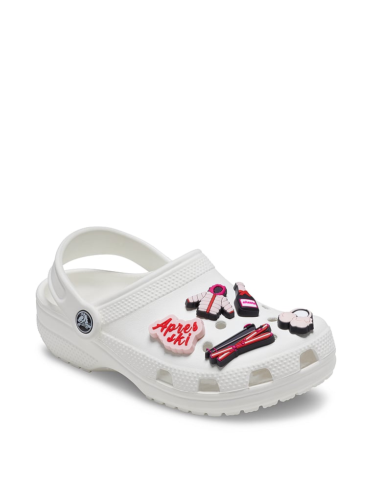 Crocs Jibbitz 5-Pack Apres Ski Girl Charms, Red, onModelBack, 2 of 3