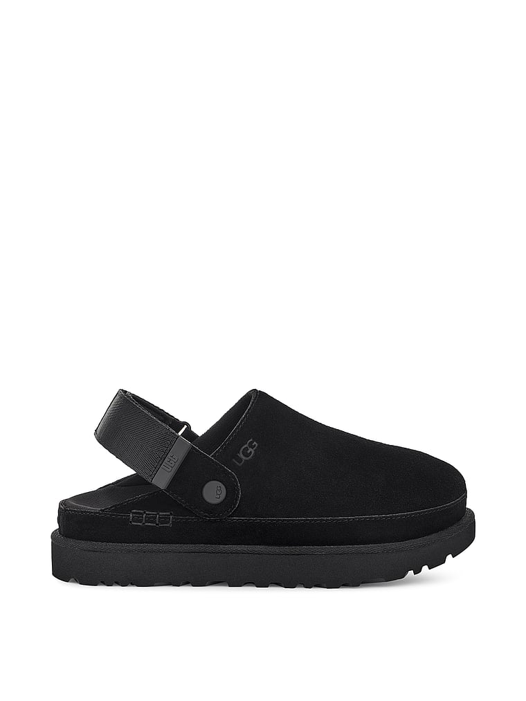 UGG® Goldenstar Clogs, Black, onModelBack, 2 of 3