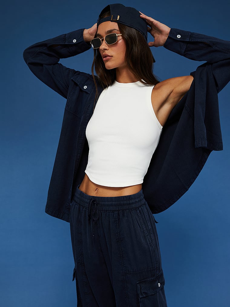 Victoria's Secret, Beach Riot Coramine Top, Ultramarine, detail, 3 of 3