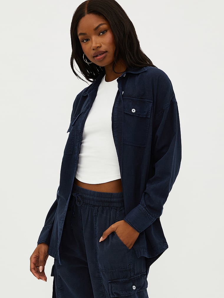 Victoria's Secret, Beach Riot Coramine Top, Ultramarine, onModelBack, 2 of 3