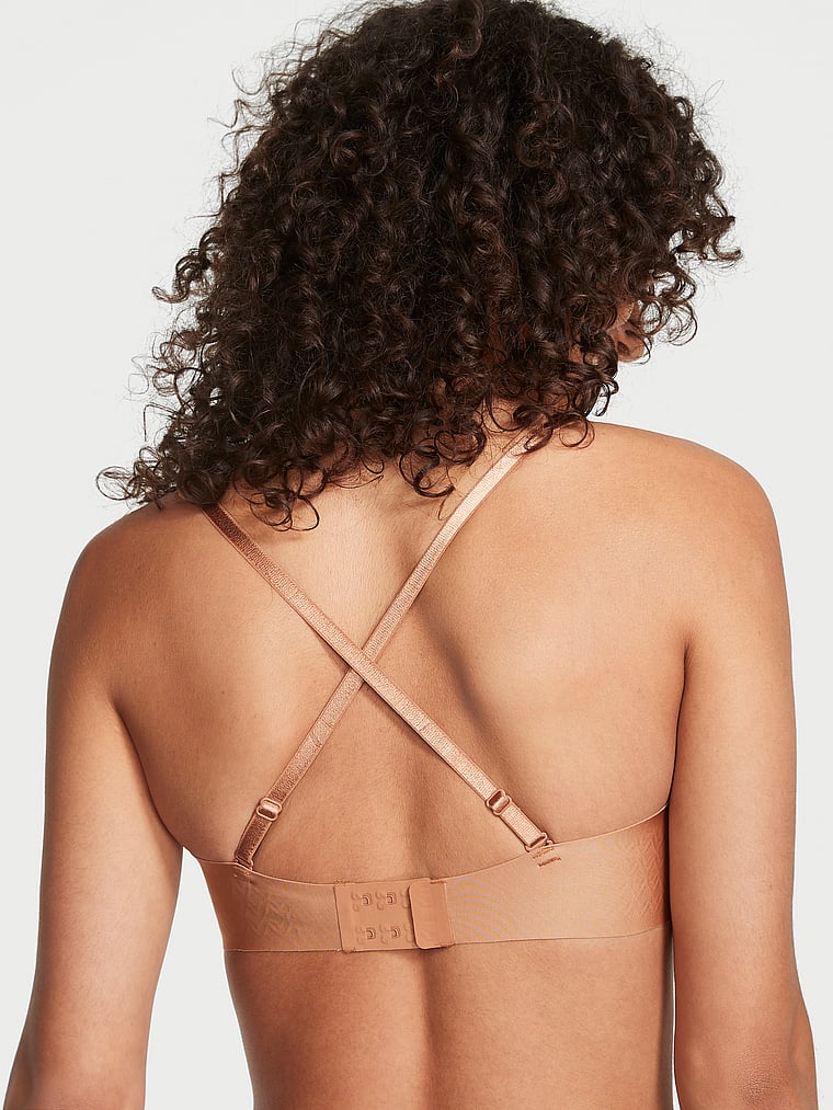 Victoria's Secret, Victoria's Secret Bare Illusions Smooth Uplift Strapless Bra, Toffee, onModelBack, 2 of 3