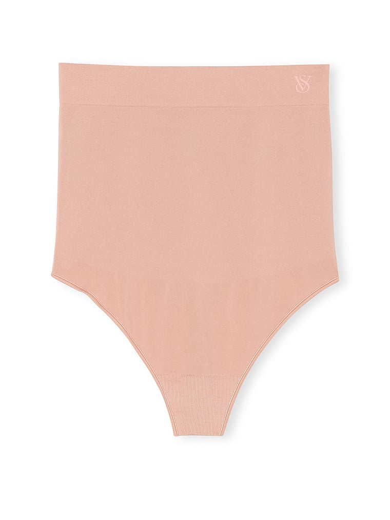 Victoria's Secret, Victoria's Secret Shapewear by Victoria SeamlessShaping™ High-Waist Thong Panty, Macaron, offModelFront, 4 of 5