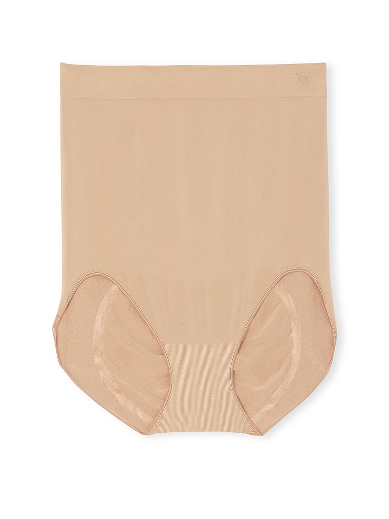 Victoria's Secret, Victoria's Secret Shapewear by Victoria SeamlessShaping™ High-Waist Brief Panty, Praline, offModelFront, 4 of 5