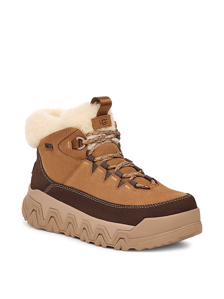 UGG® TerreTrail Cozy Lace Boots, Chestnut, onModelBack, 2 of 3