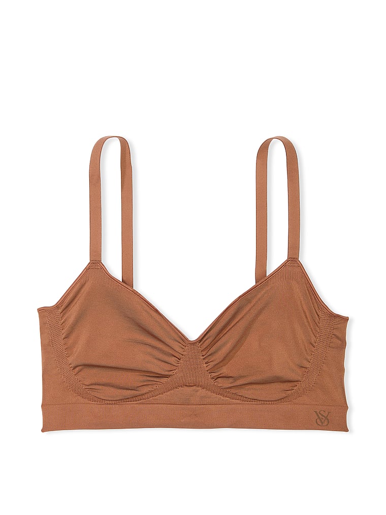 Victoria's Secret, Victoria's Secret Shapewear by Victoria SeamlessShaping™ Bralette, Caramel, offModelFront, 4 of 4
