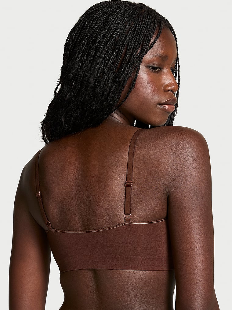 Victoria's Secret, Victoria's Secret Shapewear by Victoria SeamlessShaping™ Bralette, Ganache, onModelBack, 2 of 4