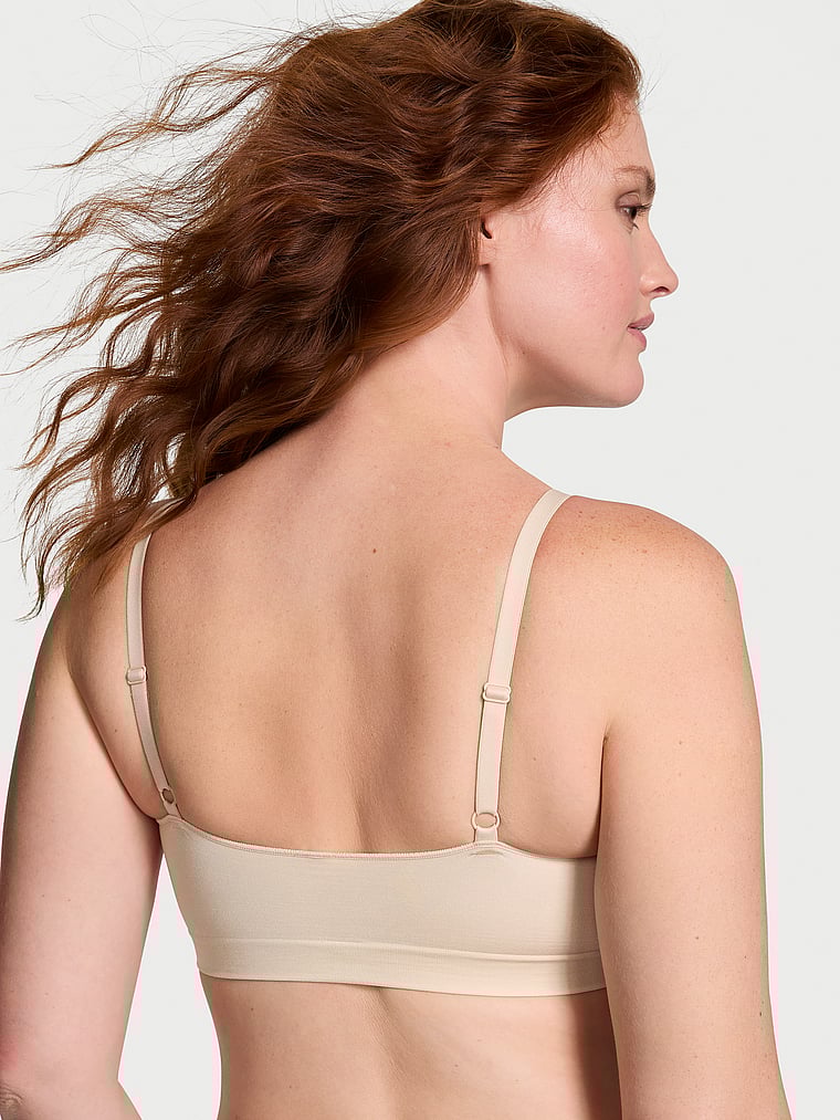 Victoria's Secret, Victoria's Secret Shapewear by Victoria SeamlessShaping™ Bralette, Marzipan, onModelBack, 2 of 4