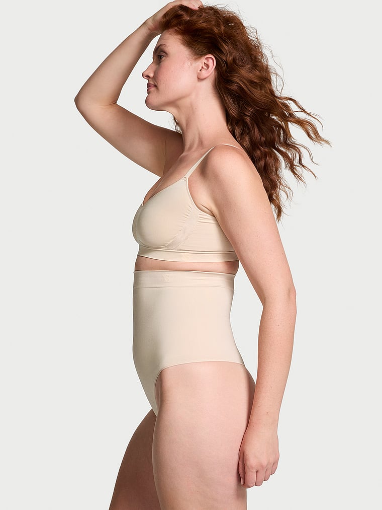 Victoria's Secret, Victoria's Secret Shapewear by Victoria SeamlessShaping™ Bralette, Marzipan, onModelSide, 3 of 4
