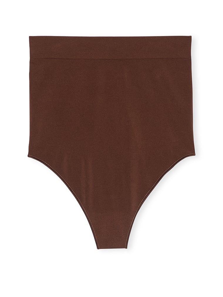 Victoria's Secret, Victoria's Secret Shapewear by Victoria SeamlessShaping™ High-Waist Thong Panty, Ganache, offModelFront, 4 of 4