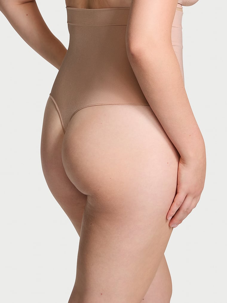 Victoria's Secret, Victoria's Secret Shapewear by Victoria SeamlessShaping™ High-Waist Thong Panty, Macaron, onModelBack, 2 of 5