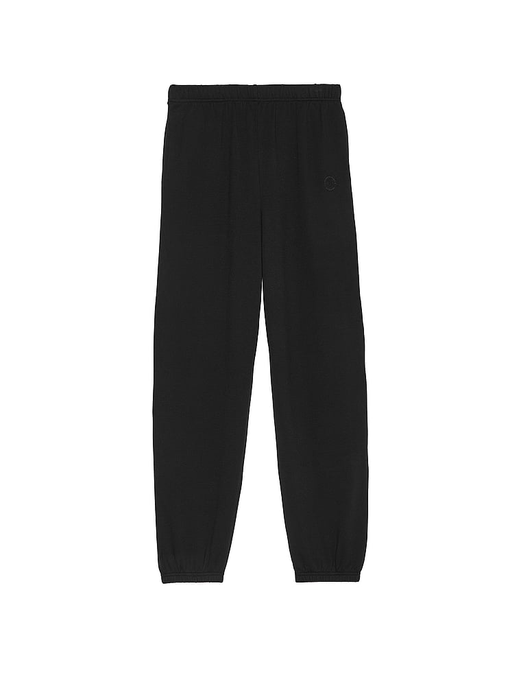 Victoria's Secret, Victoria's Secret Brushed Modal Fleece Jogger, Black, offModelFront, 3 of 3