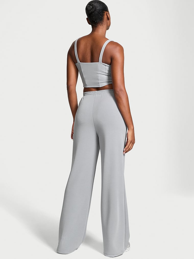 Featherweight Knit Wide-Leg Pant