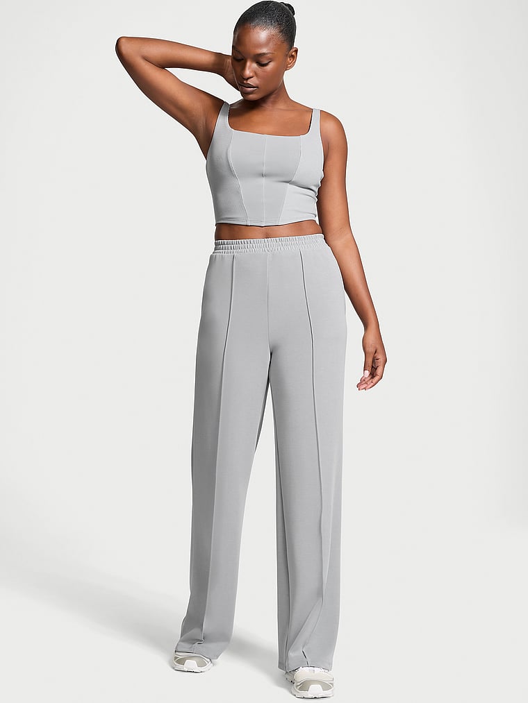 Featherweight Knit Wide-Leg Pant