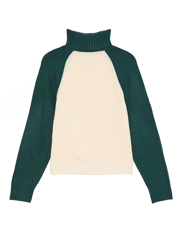 Varsity Knit Chunky Turtleneck Sweater