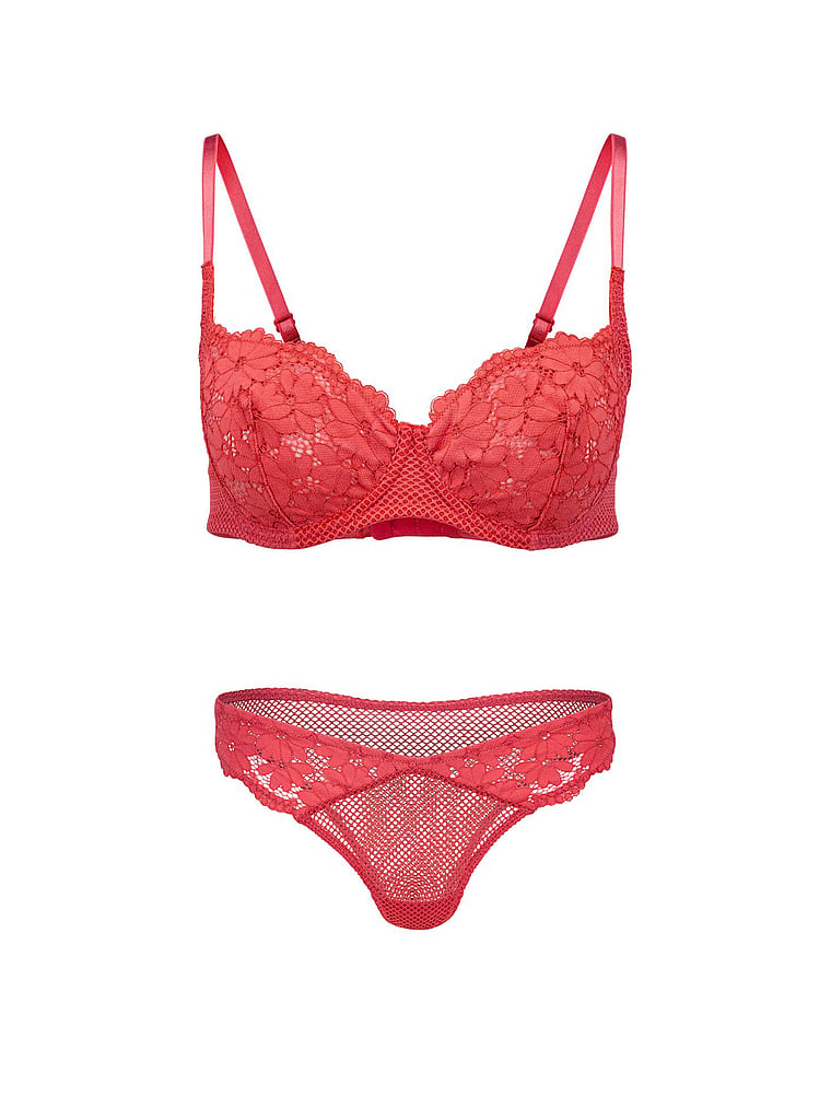 Victoria's Secret, Adore Me Roxanne Balconette Bra, Cayenne, offModelFront, 1 of 1