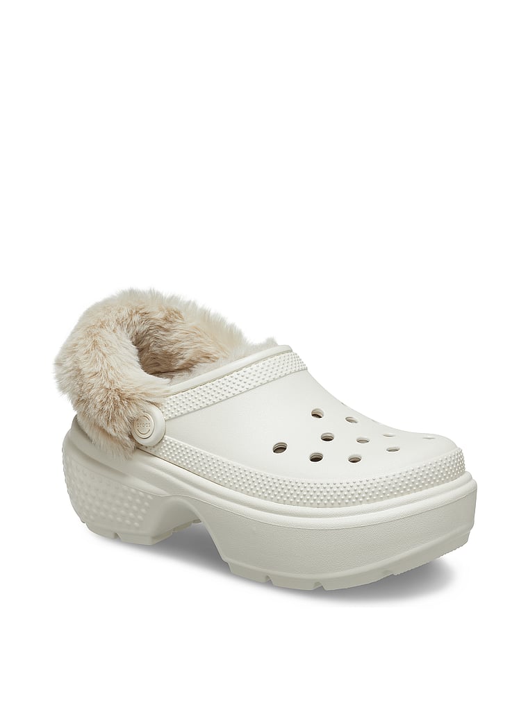 Crocs Stomp Lined Clogs, Stucco, onModelBack, 2 of 5
