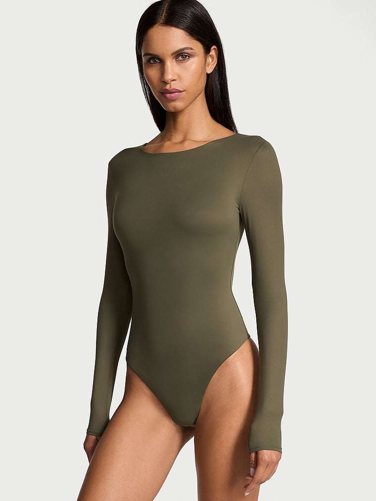 Bodywear by Victoria with FeatherSoft™ Innovation Long-Sleeve Bodysuit