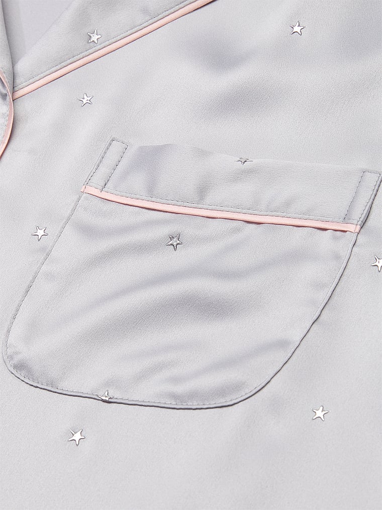 Glazed Satin Dew Drop Long Pajama Set