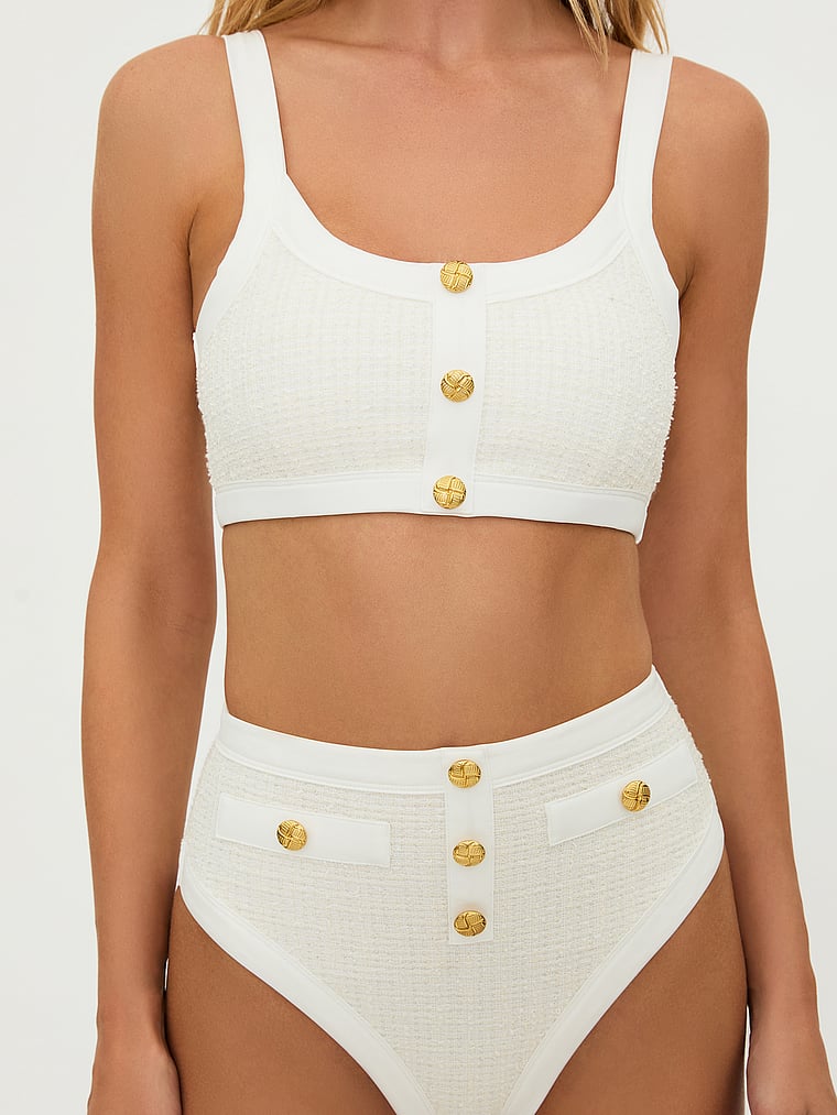 Victoria's Secret, Beach Riot Muriel Bikini Bottom, I Do Ivory, onModelFront, 1 of 3