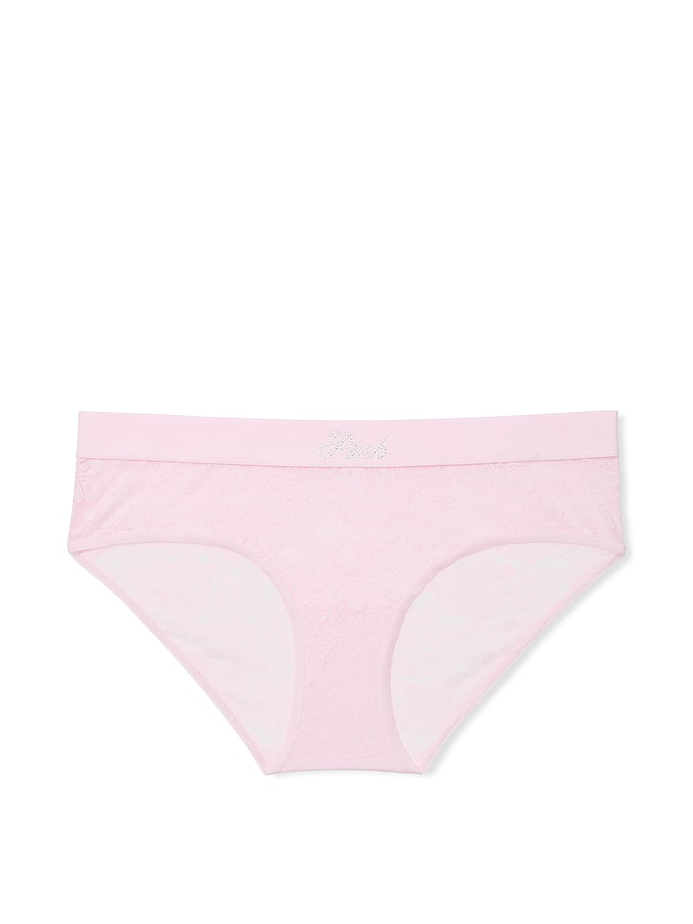 PINK Lacie Logo Hiphugger Panty, Pink Tulip, offModelFront, 3 of 3
