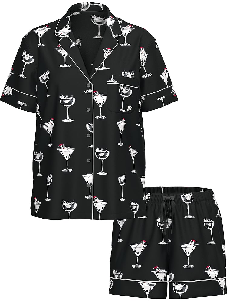 Glazed Satin Short Pajama Set