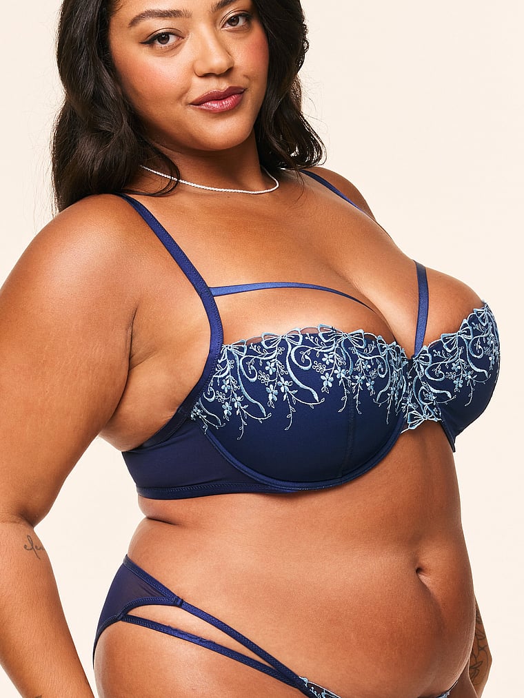 Victoria's Secret, Adore Me Erica Bra, Medieval Blue, detail, 4 of 4