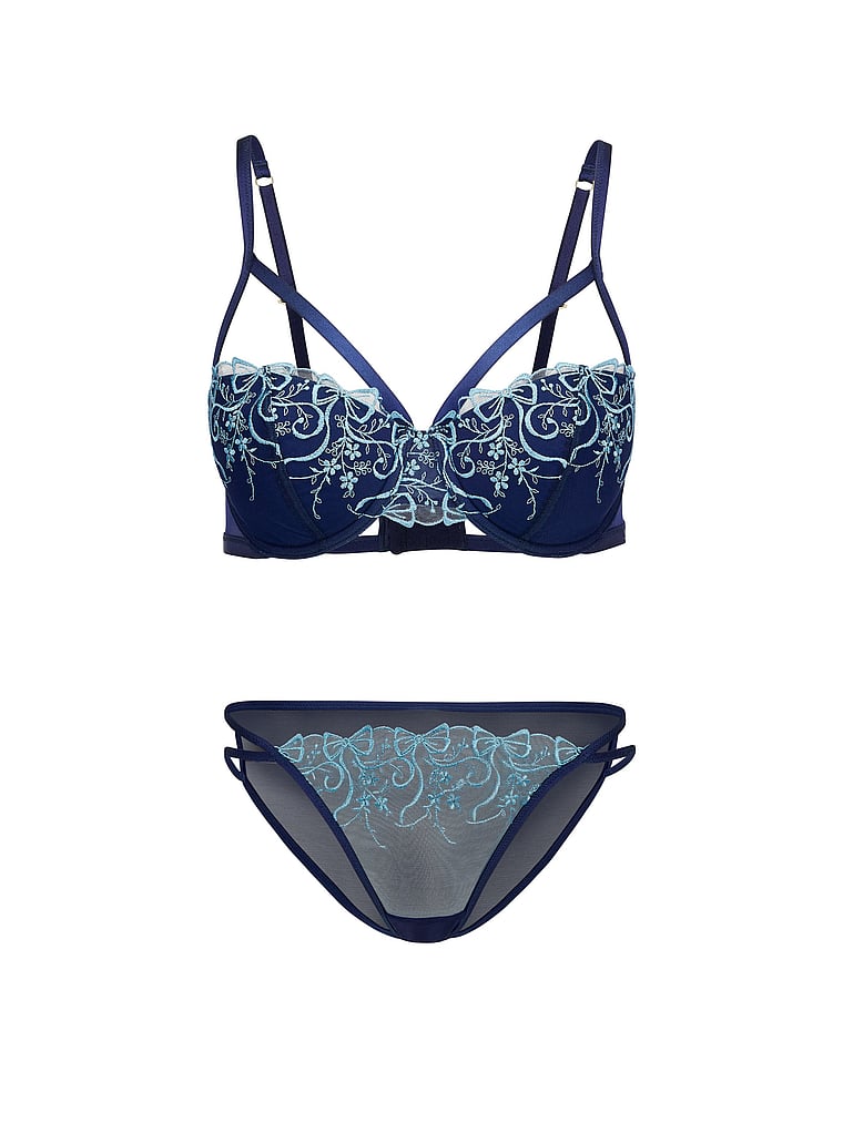 Victoria's Secret, Adore Me Erica Bra, Medieval Blue, offModelFront, 3 of 4