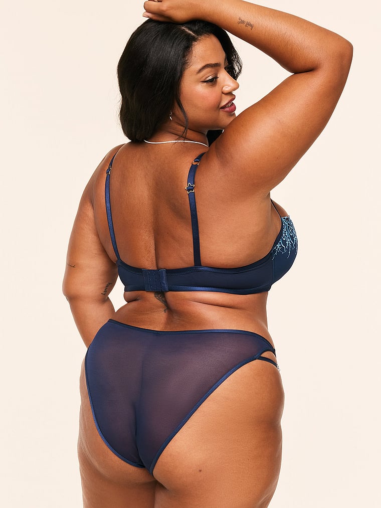 Victoria's Secret, Adore Me Erica Bra, Medieval Blue, onModelBack, 2 of 4