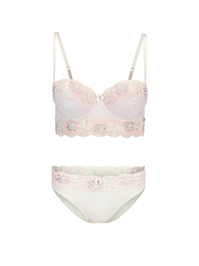 Victoria's Secret, Adore Me Mavis Bikini Panty, White Siglace, offModelFront, 3 of 3