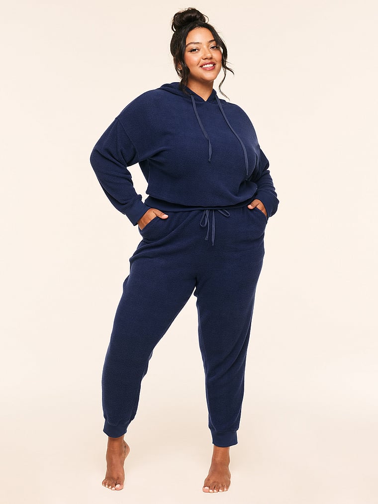 Victoria's Secret, Adore Me Davinia Sweatshirt & Jogger Set, Medieval Blue, detail, 4 of 4