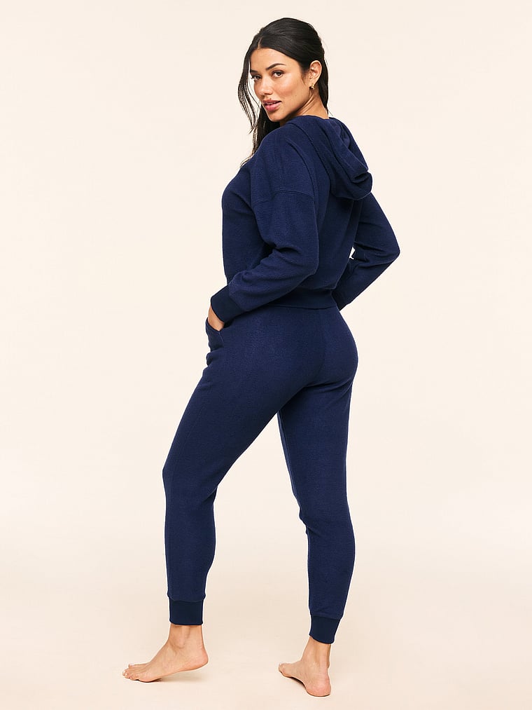 Victoria's Secret, Adore Me Davinia Sweatshirt & Jogger Set, Medieval Blue, onModelBack, 2 of 4