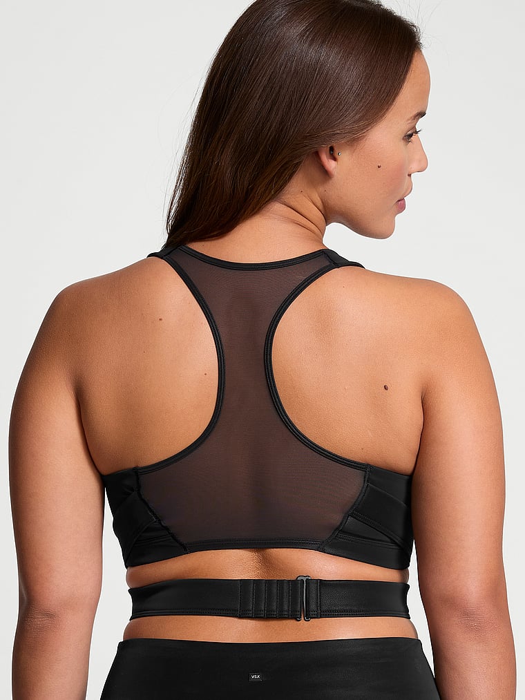 VSX SuedeEffect Plunge Wrap Sports Bra