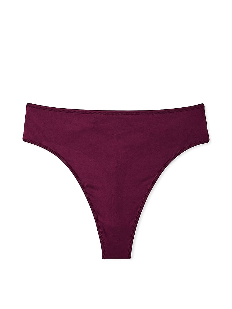 Victoria's Secret, Very Sexy Smooth High-Waist Strappy-Back Thong Panty, Kir, offModelFront, 2 of 4