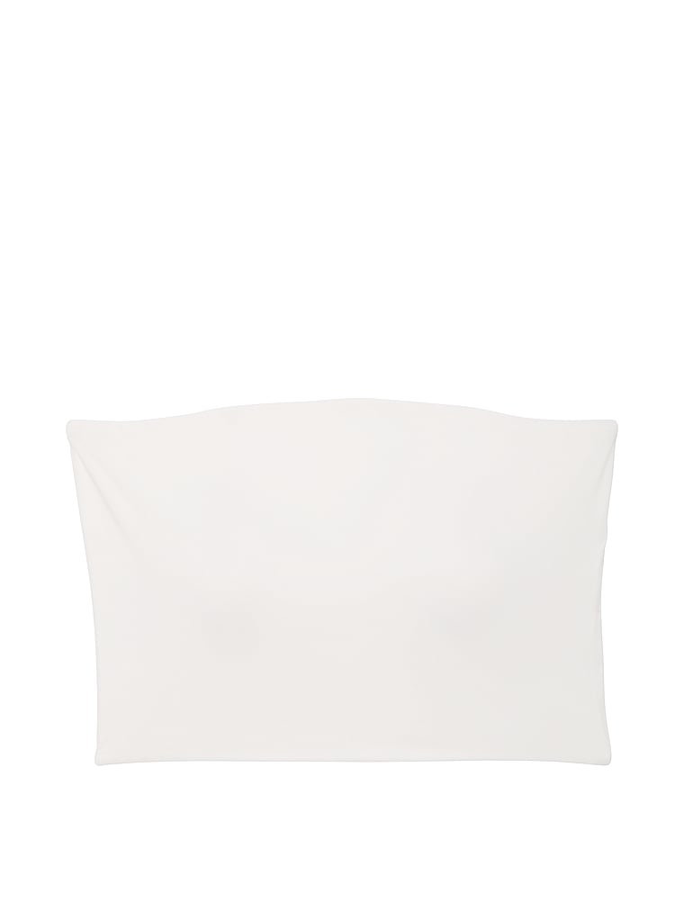 Victoria's Secret, Victoria's Secret Bodywear by Victoria's Secret with FeatherSoft™ Innovation Tube Top, Coconut White, offModelFront, 3 of 4