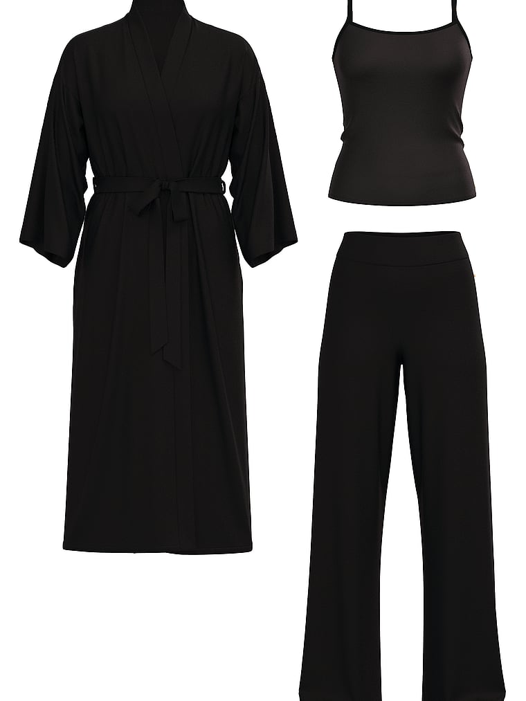 Buy SoSoft™ Modal 3-Piece Set, Black - Order Pajamas Sets online