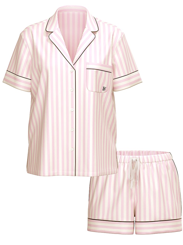 Glazed Satin Short Pajama Set