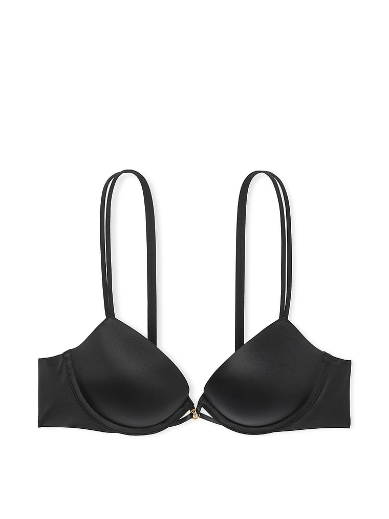 Victoria's Secret, Very Sexy Smooth Push-Up Bra, Jet Black, offModelFront, 3 of 6