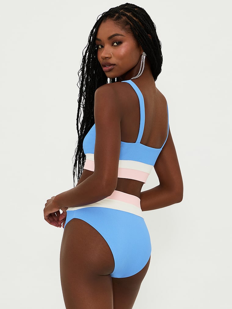 Victoria's Secret, Beach Riot Mackenzie Bikini Top, Alps Colorblock, onModelBack, 2 of 3