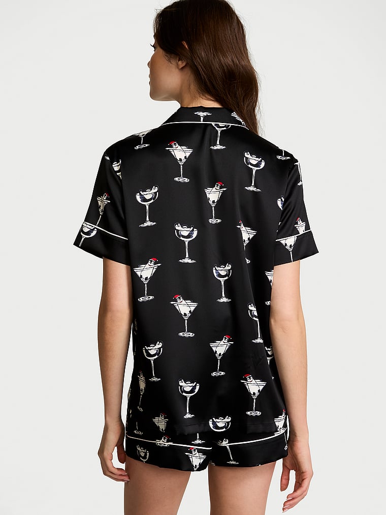 Glazed Satin Short Pajama Set