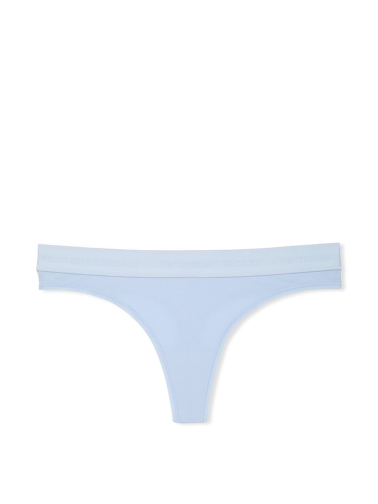 Logo Cotton Thong Panty